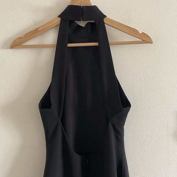 Likely Jennings Halter Gown Women’s Size 2 Floor Length Open‎ Back Slit Black - Picture 9 of 10